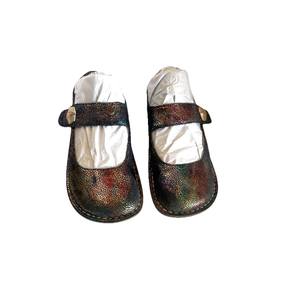 Women’s EU 36 US 6-6.5 Alegria Paloma Mary Jane Multicolor Metallic Walk Comfort